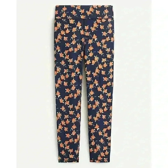 J. Crew Weekend High Rise 7/8 Legging XS Poppy Fields Casual Comfy Floral - Picture 3 of 10